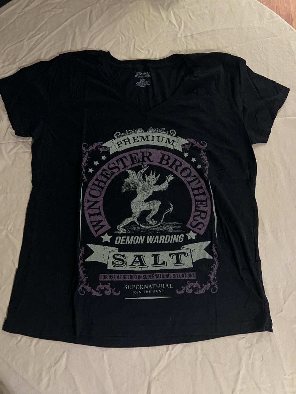 Winchester Brothers 'Demon Warding Salt' Graphic Tee - Black